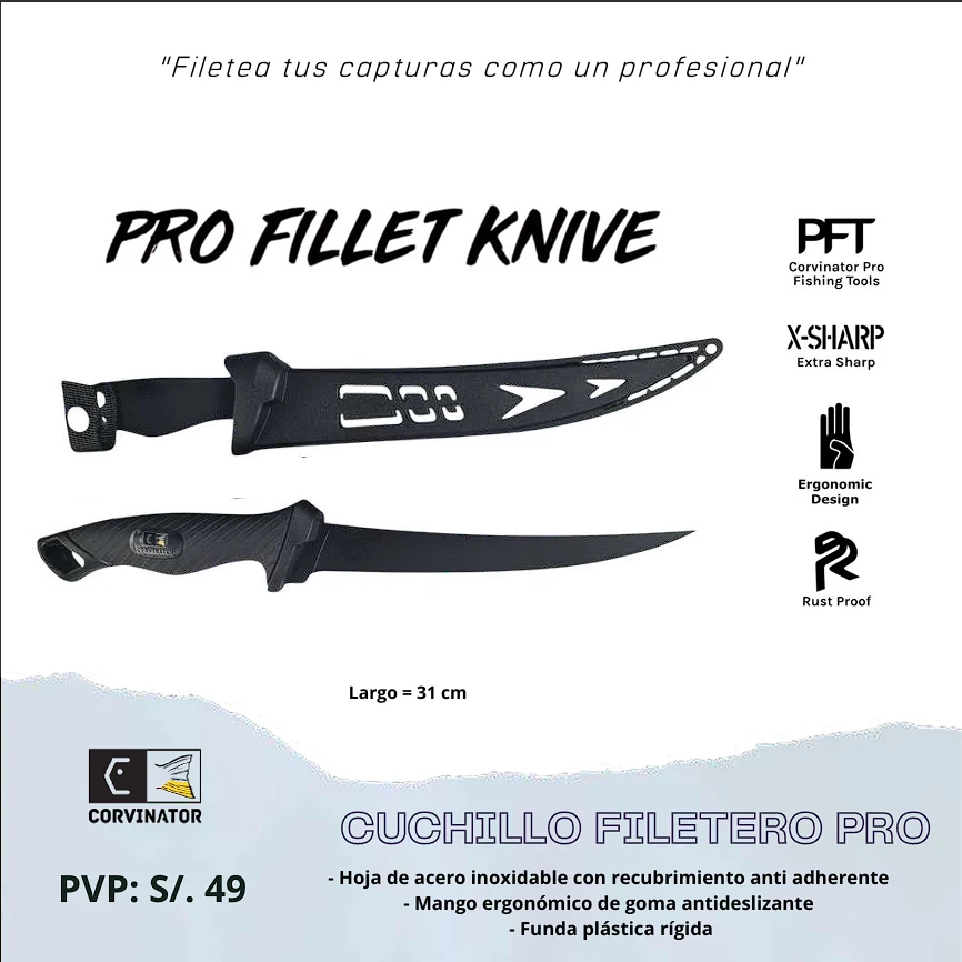 CUCHILLO CORVINATOR PRO FILLET KNIFE
